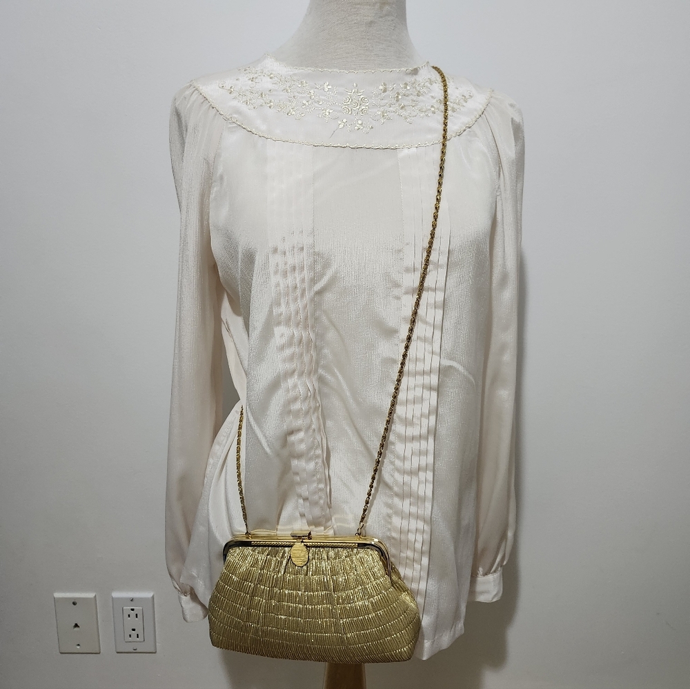 Chic Gold Clutch with Chain Strap